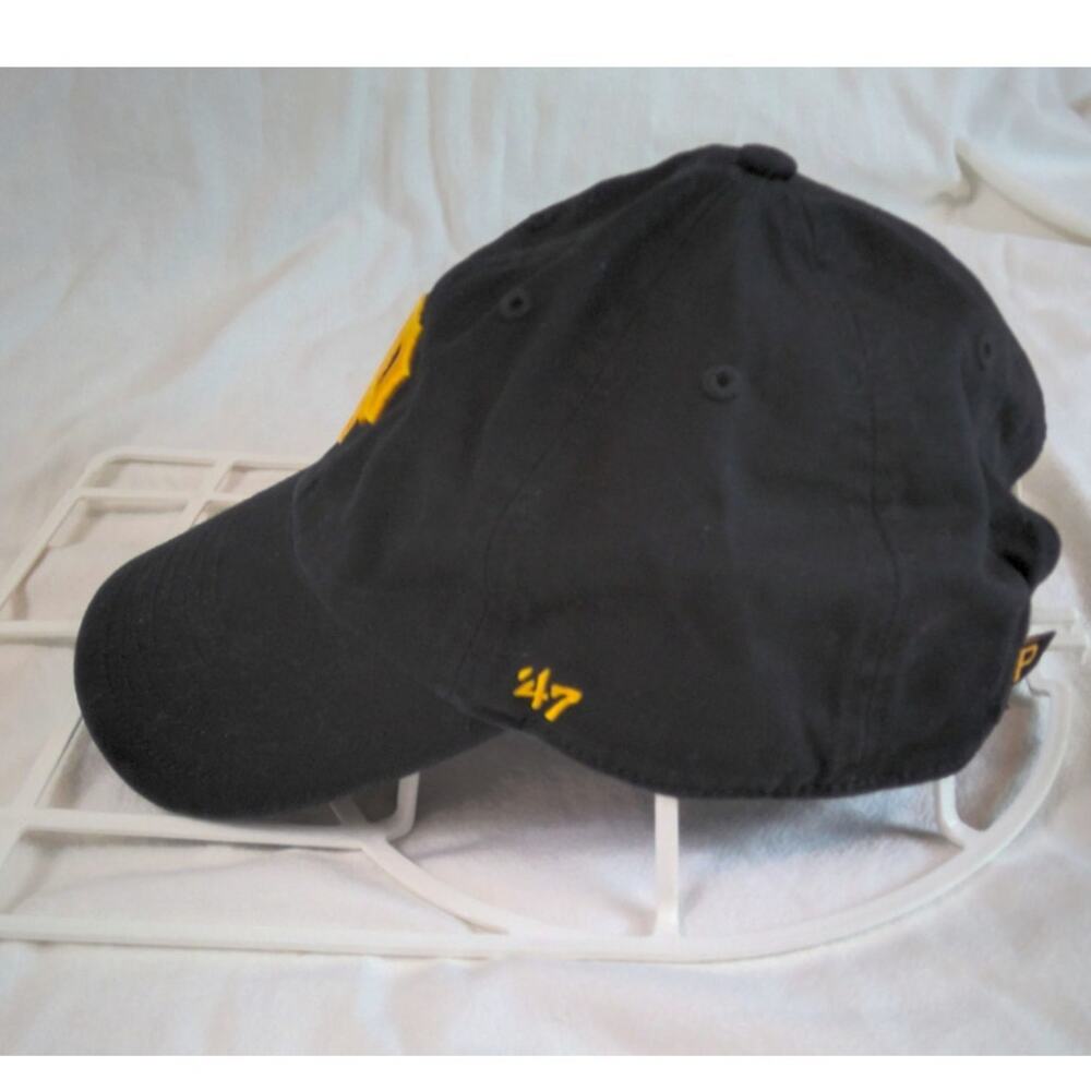 47 Brand Pittsburgh Pirates Strapback Dad Cap/Hat Black MLB - Picture 2 of 6